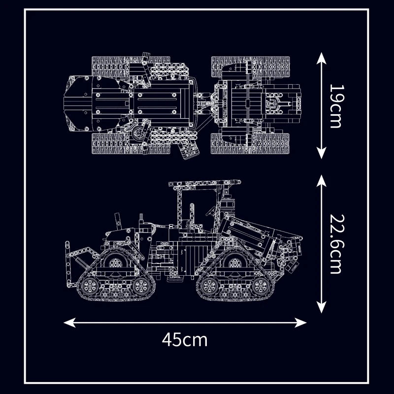 King 18020 Technical Car Toys The APP RC MOC-35270 Pneumatic Crawler Tractor Building Block Brick Kids Gift