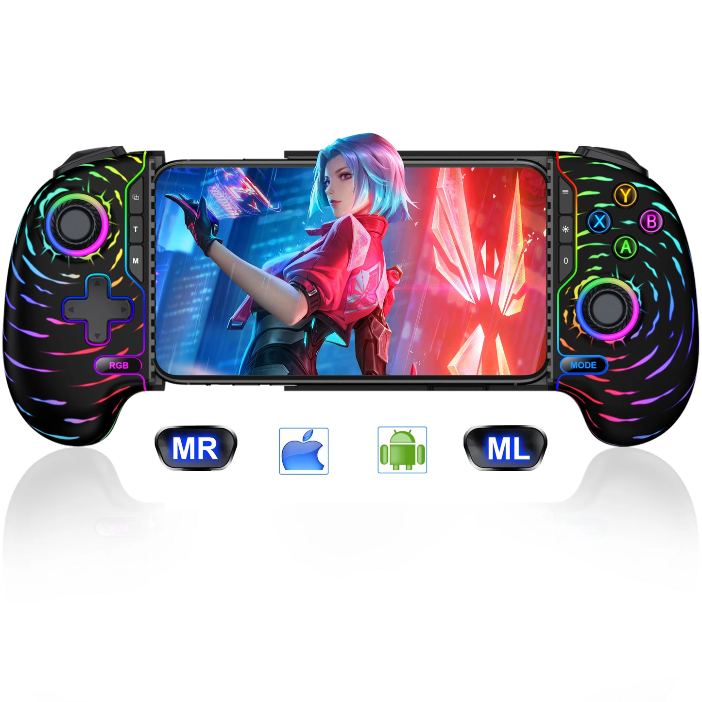 BEBONCOOL Gamepad Type-C Mobile Phone Controller Hall Effect Stretching Handle Joystick Android Ps Cloud Game Customized