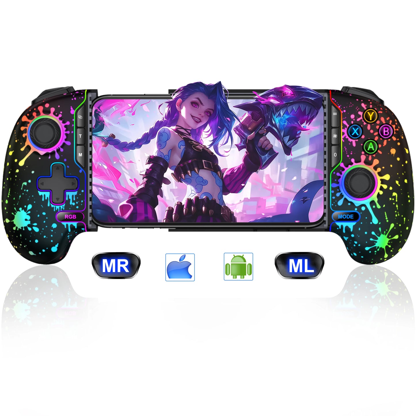 BEBONCOOL Gamepad Type-C Mobile Phone Controller Hall Effect Stretching Handle Joystick Android Ps Cloud Game Customized