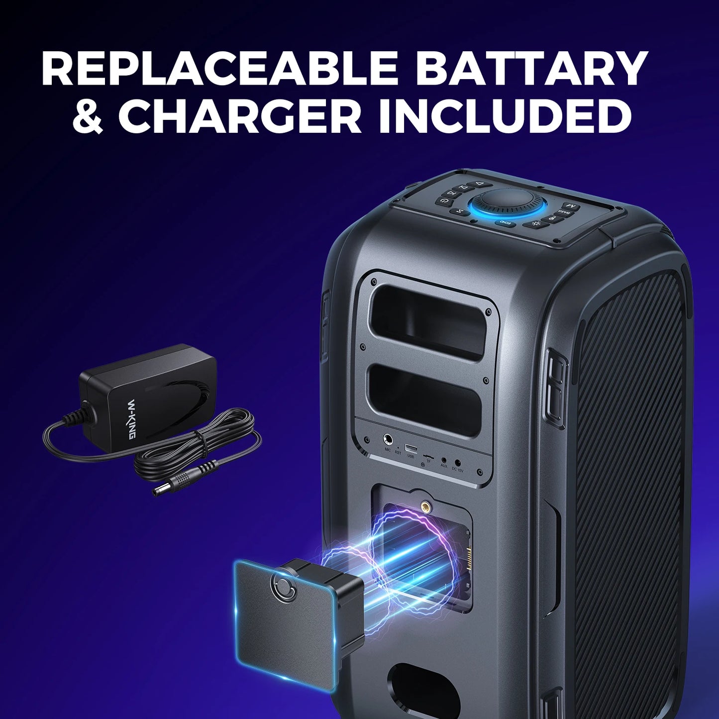 W-KING 250W PEAK Large Bluetooth Speaker Loudest/Massive 120dB/12 Custom Bass, V5.3 Big Party Boombox Portable Speaker Wireless