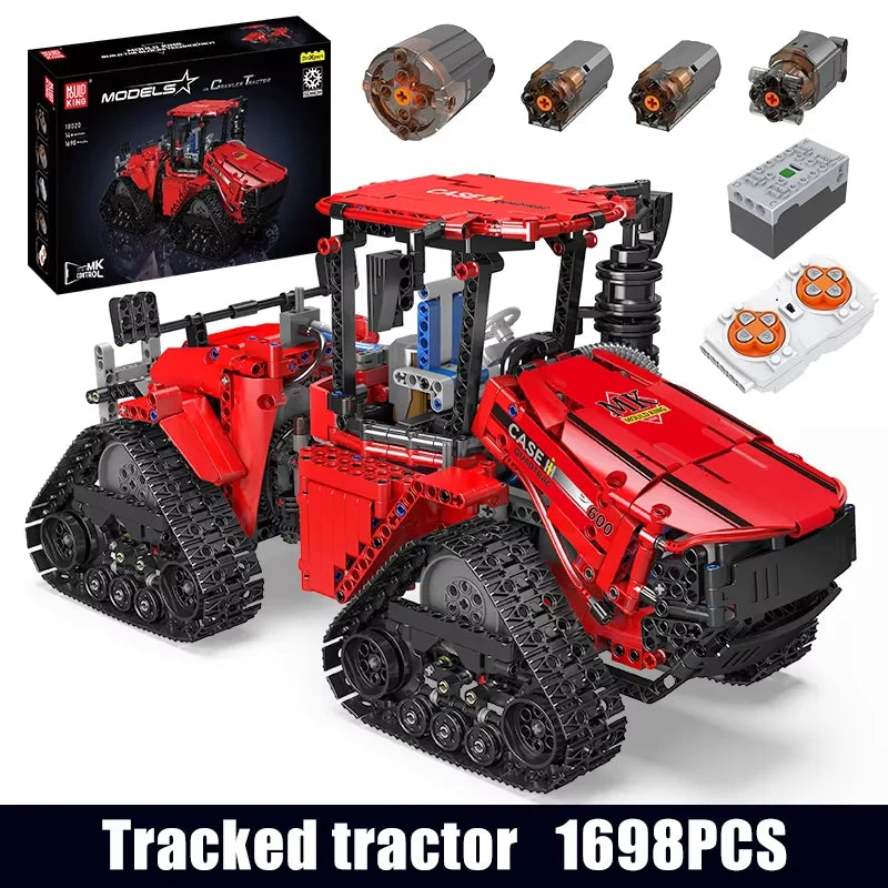 King 18020 Technical Car Toys The APP RC MOC-35270 Pneumatic Crawler Tractor Building Block Brick Kids Gift