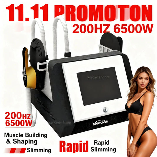 MECAVIE  2025 EMS RF Professional Body Shaper 15 Modes 6500W Muscle Stimulator ABS Fitness And Wellness EMS Machine