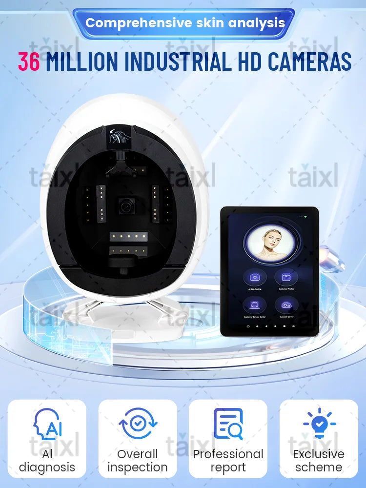 AISIA Q1 3D AI Facial Skin Analyzer Detection Skin Problem Diagnosis 8 Spectrum Professional Analysis Beauty Salon Equipment