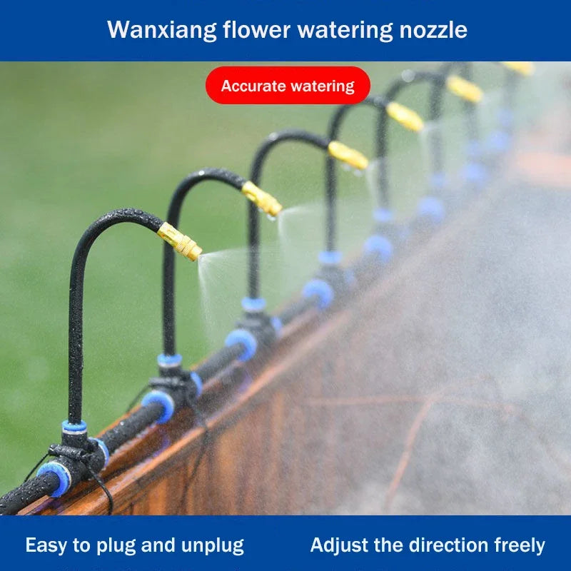 5-20M Universal Automatic Irrigation Sprinkler Kit Rotating Copper Nozzle Garden Balcony Atomization Sprinkler Kits