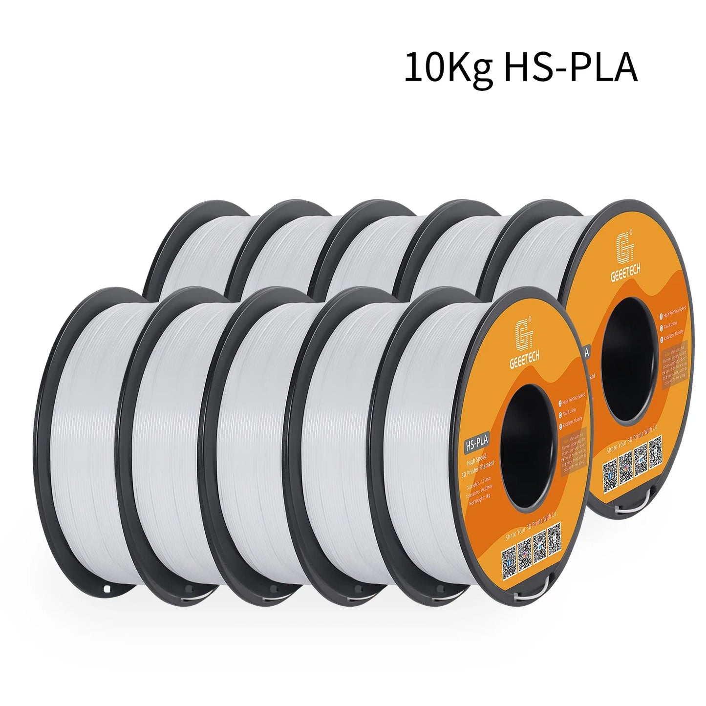 GEEETECH 10Kg High Speed PLA 3d priner Filament 1kg 1.75mm, faster curing & printing speed, higher printing quality