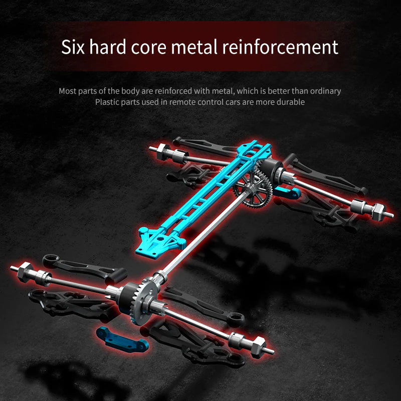 Pro 1:16 75KM/H 4WD RC Car With LED Light 2.4G Remote Control Cars High Speed Drift Monster Truck