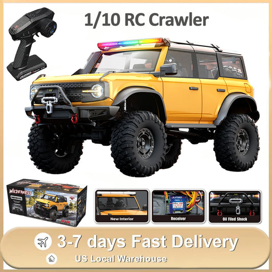 1/10 RC Crawler Upgrade HB Rc Model 4WD RTR with LED 2.4G Electric Remote Control Rock Off-road Vehicle for Adults US Shipping
