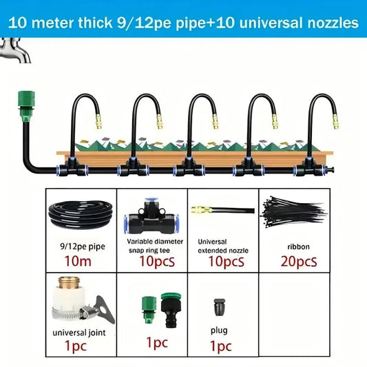 5-20M Universal Automatic Irrigation Sprinkler Kit Rotating Copper Nozzle Garden Balcony Atomization Sprinkler Kits