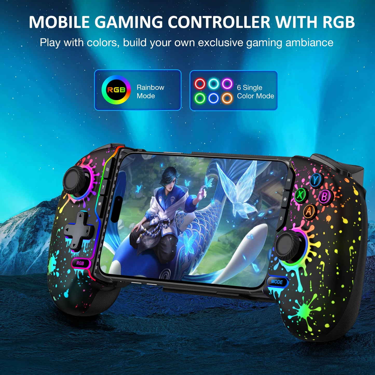 BEBONCOOL Gamepad Type-C Mobile Phone Controller Hall Effect Stretching Handle Joystick Android Ps Cloud Game Customized