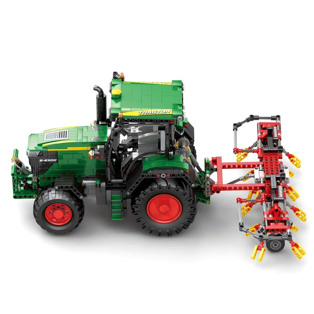 Farm Tractor Building Blocks Set, 1828pcs Remote Control Tractor Vehicles Toy Model Building Kit, Gift Toys for Teens Age 14+