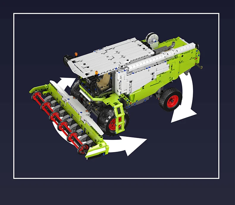 Mould King 17014 Technical Car Building Block The Remote Control Harvester Model Assembly Truck Bricks Toys Kids Christmas Gift
