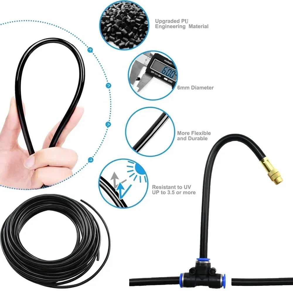 5-20M Universal Automatic Irrigation Sprinkler Kit Rotating Copper Nozzle Garden Balcony Atomization Sprinkler Kits