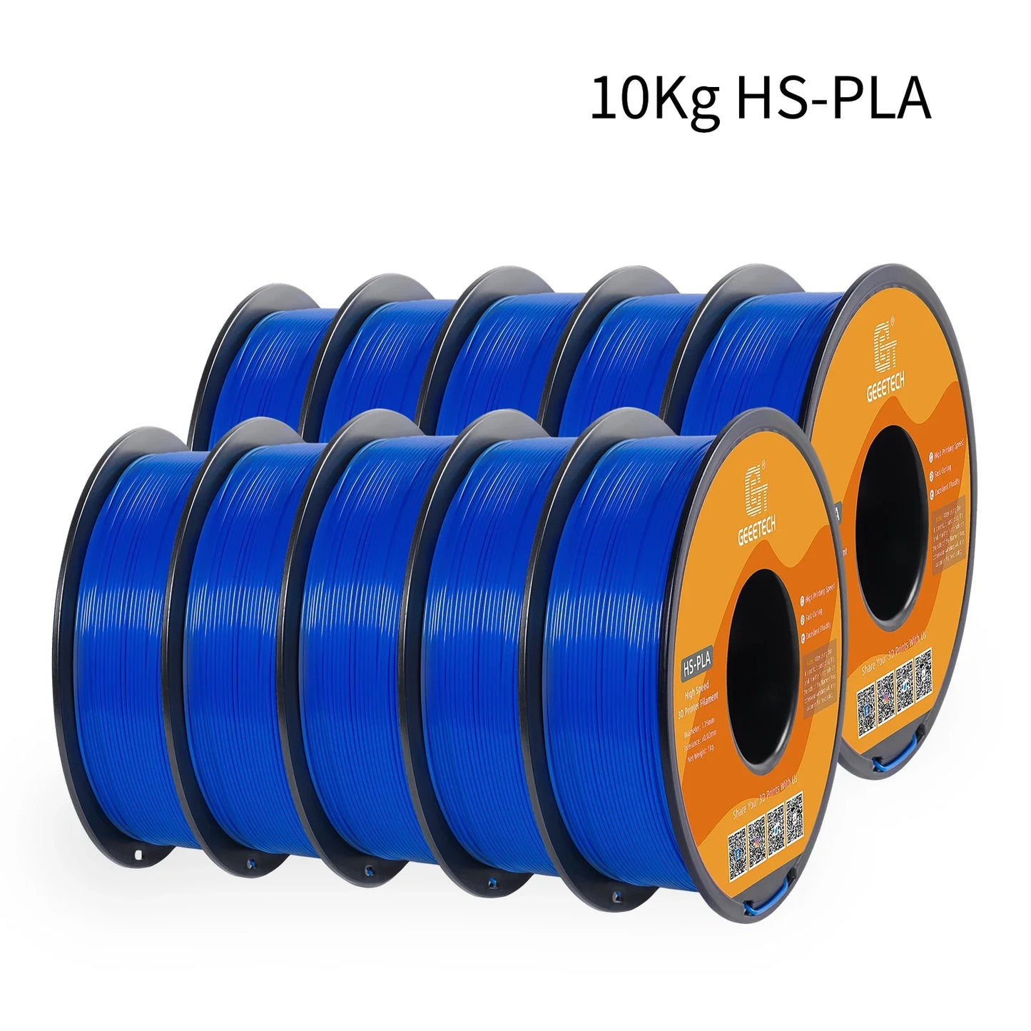 GEEETECH 10Kg High Speed PLA 3d priner Filament 1kg 1.75mm, faster curing & printing speed, higher printing quality