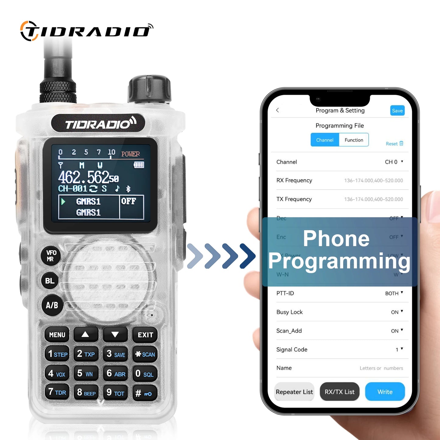 2nd Gen TIDRADIO TD-H8 10W Profession Walkie Talkie Long Range Emergency Radio Portable Two Way Radio Receiver Search Repeaters