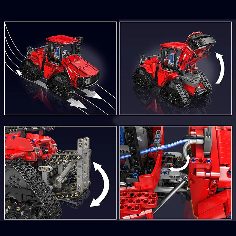King 18020 Technical Car Toys The APP RC MOC-35270 Pneumatic Crawler Tractor Building Block Brick Kids Gift