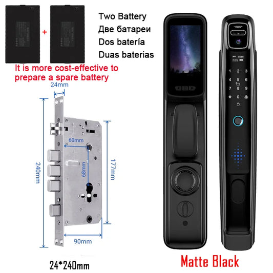 Wifi  Face Recognition Smart Door Lock With Camera Video Call Voice Intercom Digital Door Lock Automatic Door Lock